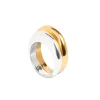 Silver and Gold Double Slice Ring Set