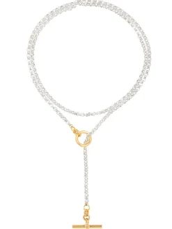 Silver And Gold Lariat Necklace