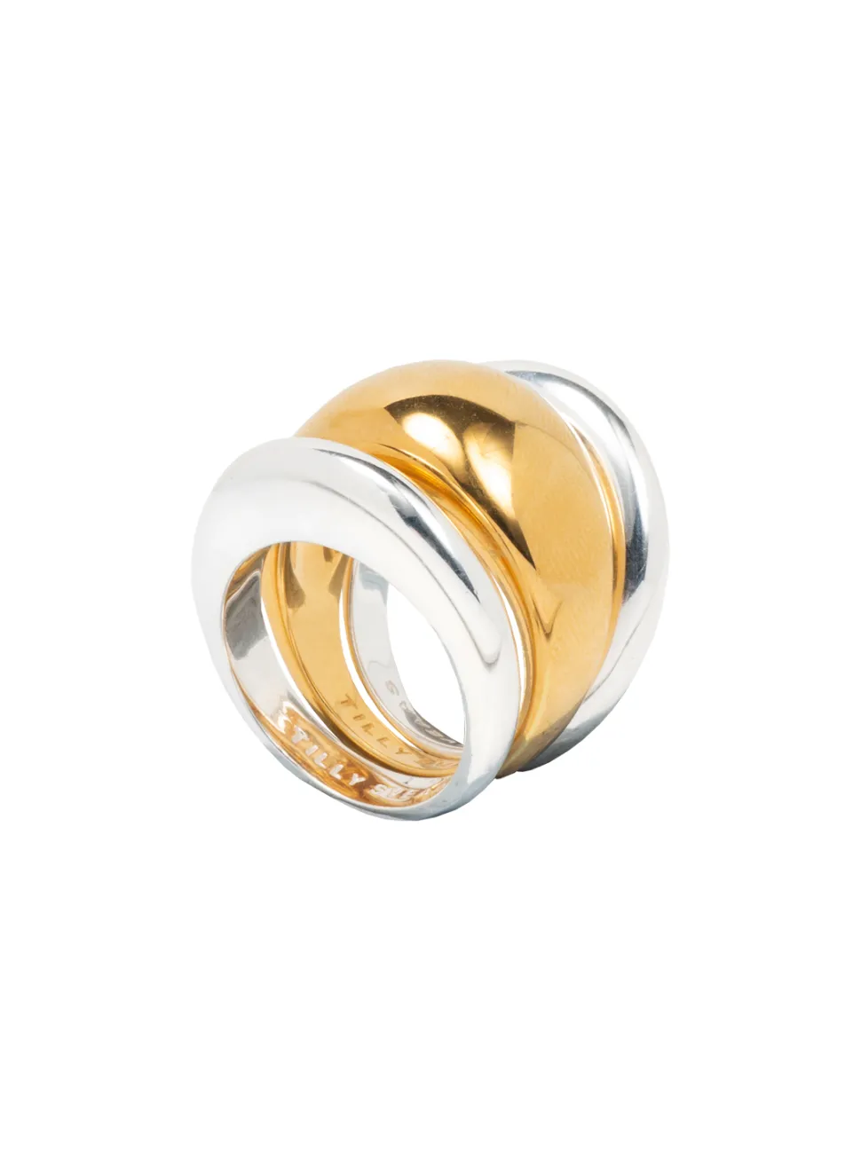 Silver and Gold Triple Ring Set