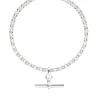 Silver Belcher Bracelet With Silver T-Bar