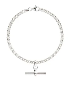 Silver Belcher Bracelet With Silver T-Bar