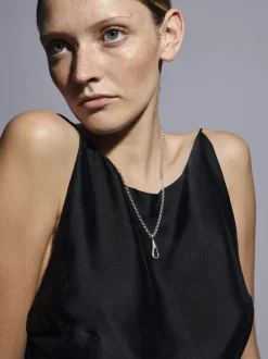 Silver Belcher Clipt Necklace