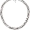 Silver Curb Chain Necklace