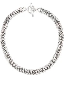 Silver Curb Chain Necklace