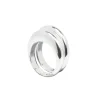 Silver Double Slice Ring Set
