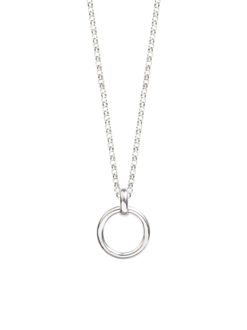 Silver Eternity Ring On Belcher Chain