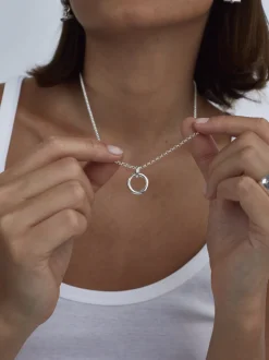 Silver Eternity Ring On Belcher Chain
