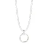 Silver Eternity Ring On Silver Curb Link Necklace