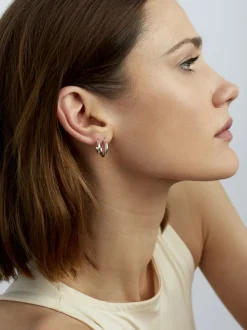 Silver Huggie Earrings
