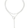 Silver Lariat Necklace