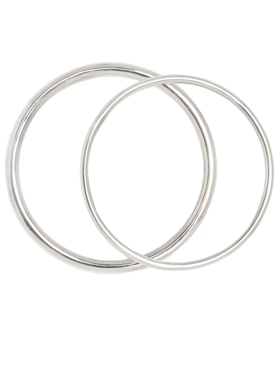 Silver Plain Bangle Set
