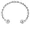 Silver Roped Torque Bracelet