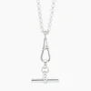 Silver T-bar on Chunky Belcher Clipt Necklace