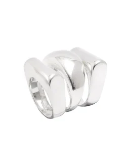 Silver Triple Ridge Ring Set