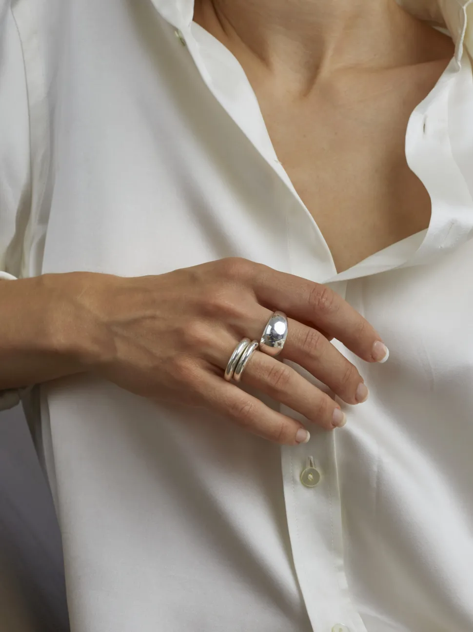 Silver Triple Ring Set