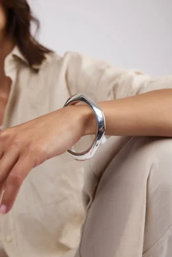 Silver-Plated Retro Bangle
