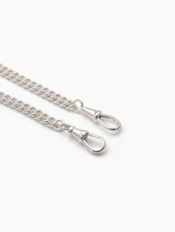 Slim Silver Curb Clipt Necklace