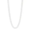 Slim Silver Curb Link Necklace