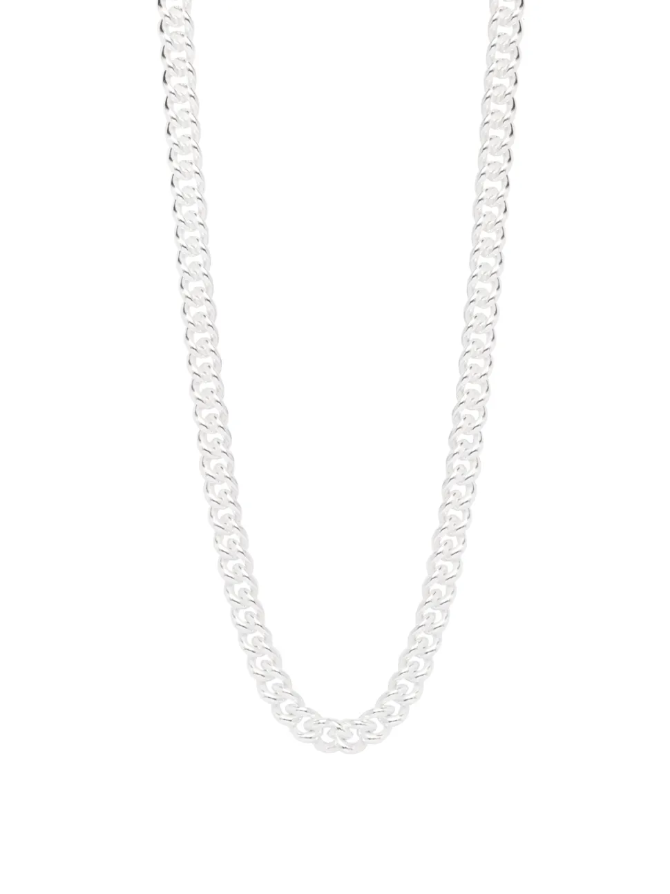 Slim Silver Curb Link Necklace