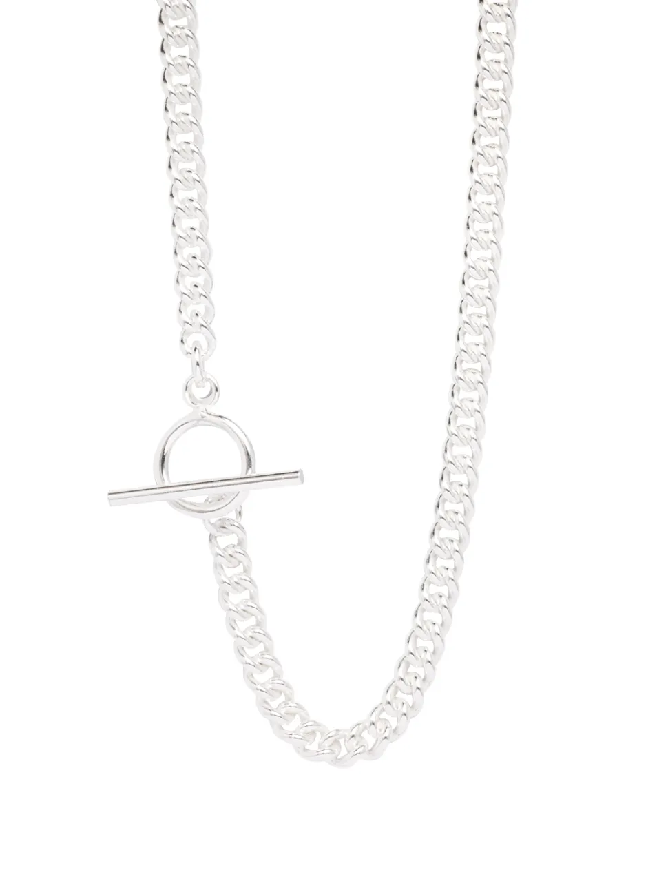 Slim Silver Curb Link Necklace