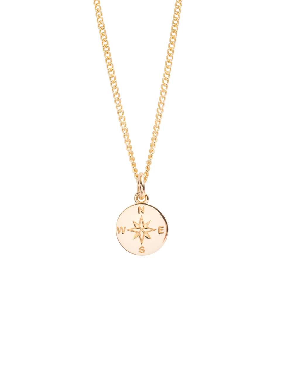 Small Gold Compass / Not All Who Wander Necklace