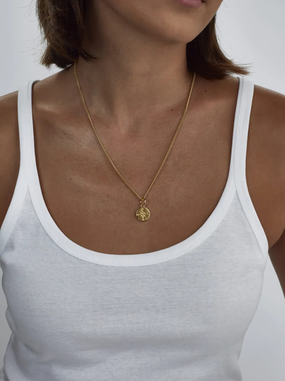 Small Gold Compass / Not All Who Wander Necklace