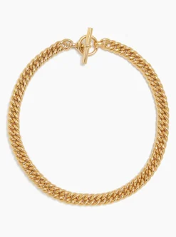 Small Gold Curb Chain Necklace