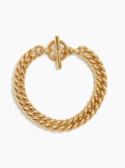 Small Gold Curb Link Bracelet