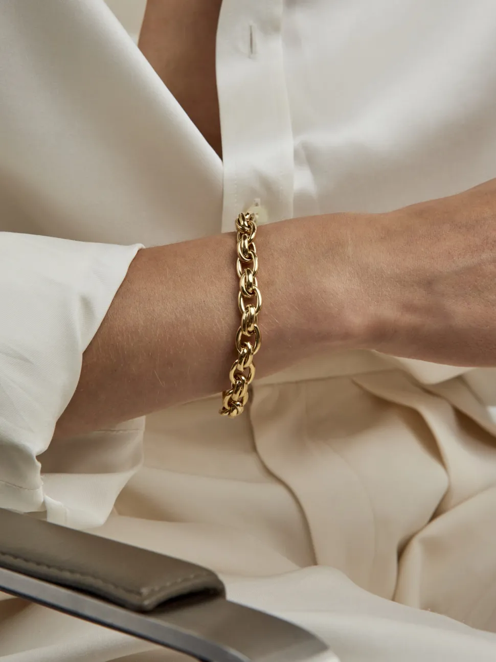Small Gold Double Linked Bracelet
