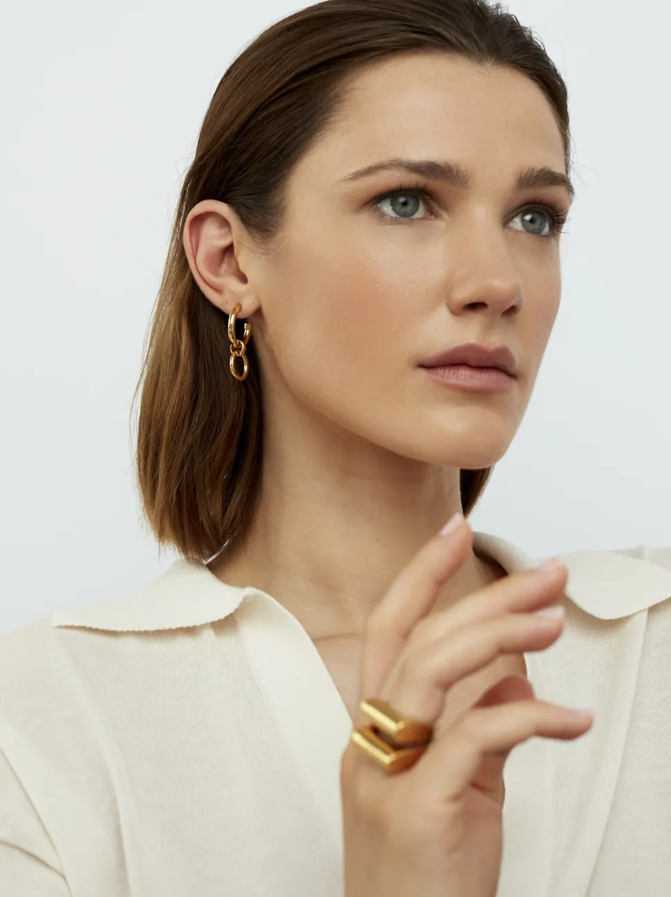 Small Gold Eternity Earrings