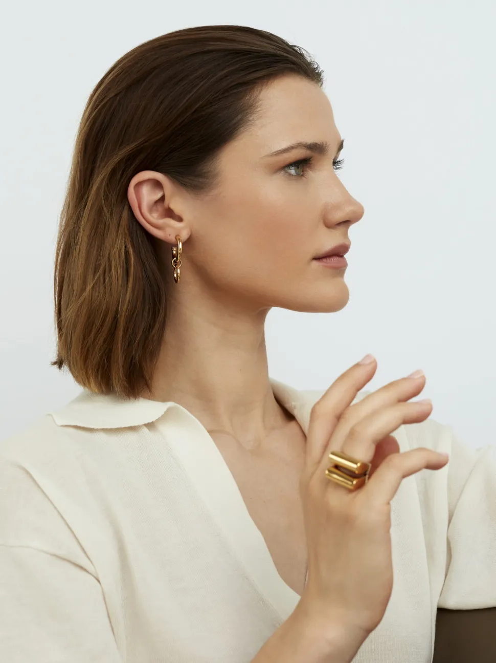 Small Gold Eternity Earrings