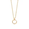 Small Gold Eternity Ring On Gold Belcher Chain