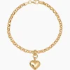 Small Gold Heart on Belcher Bracelet