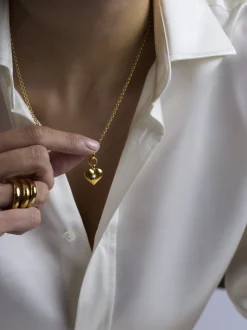 Small Gold Heart on Belcher Chain