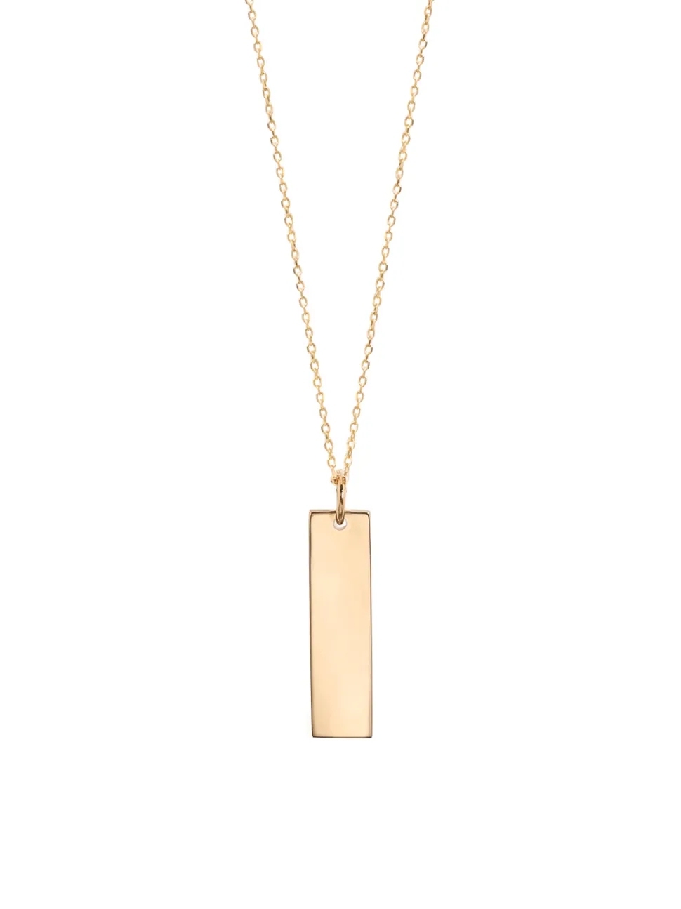 Small Gold Ingot On Trace Chain