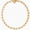 Small Gold Oval Chain Necklace