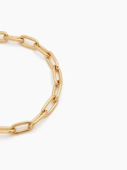 Small Gold Oval Chain Necklace
