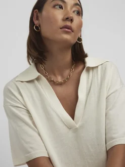 Small Gold Oval Chain Necklace
