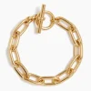 Small Gold Oval Linked Bracelet