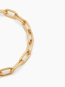 Small Gold Oval Linked Bracelet