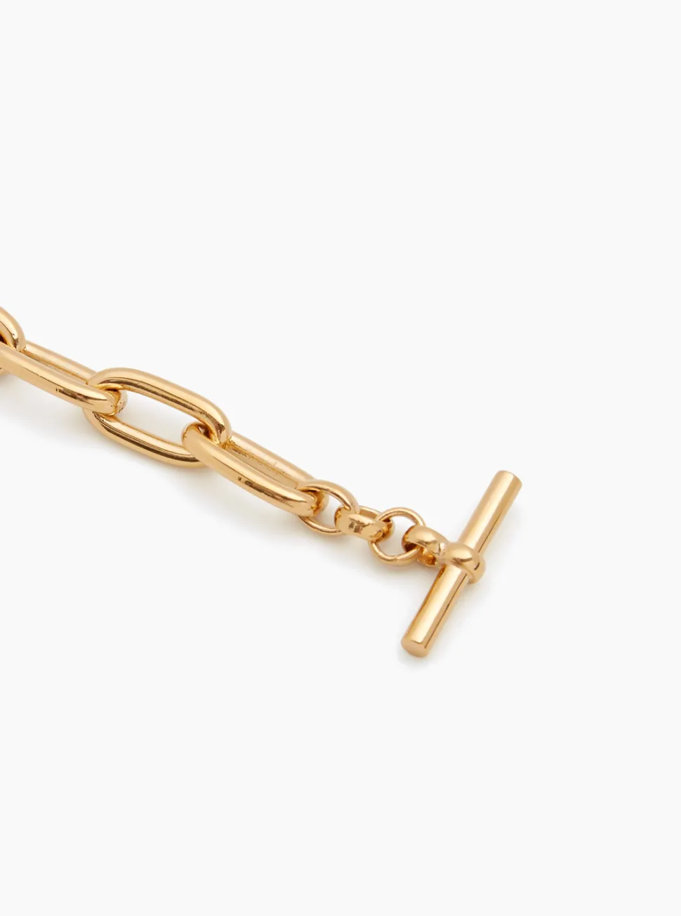 Small Gold Oval Linked Bracelet