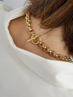Small Gold Rolo Link Necklace