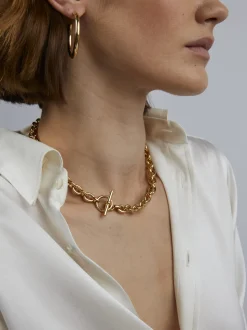 Small Gold Round Chain Necklace