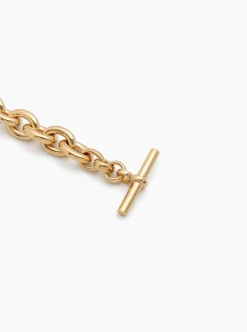 Small Gold Round Linked Bracelet