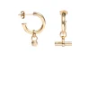 Small Gold T-Bar Earrings