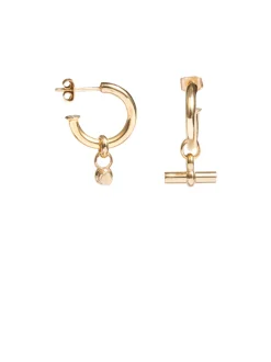 Small Gold T-Bar Earrings