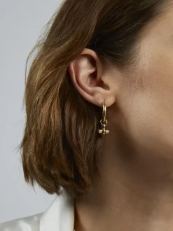 Small Gold T-Bar Earrings