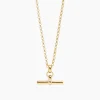 Small Gold T-Bar On Belcher Chain