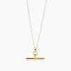 Small Gold T-Bar On Trace Chain