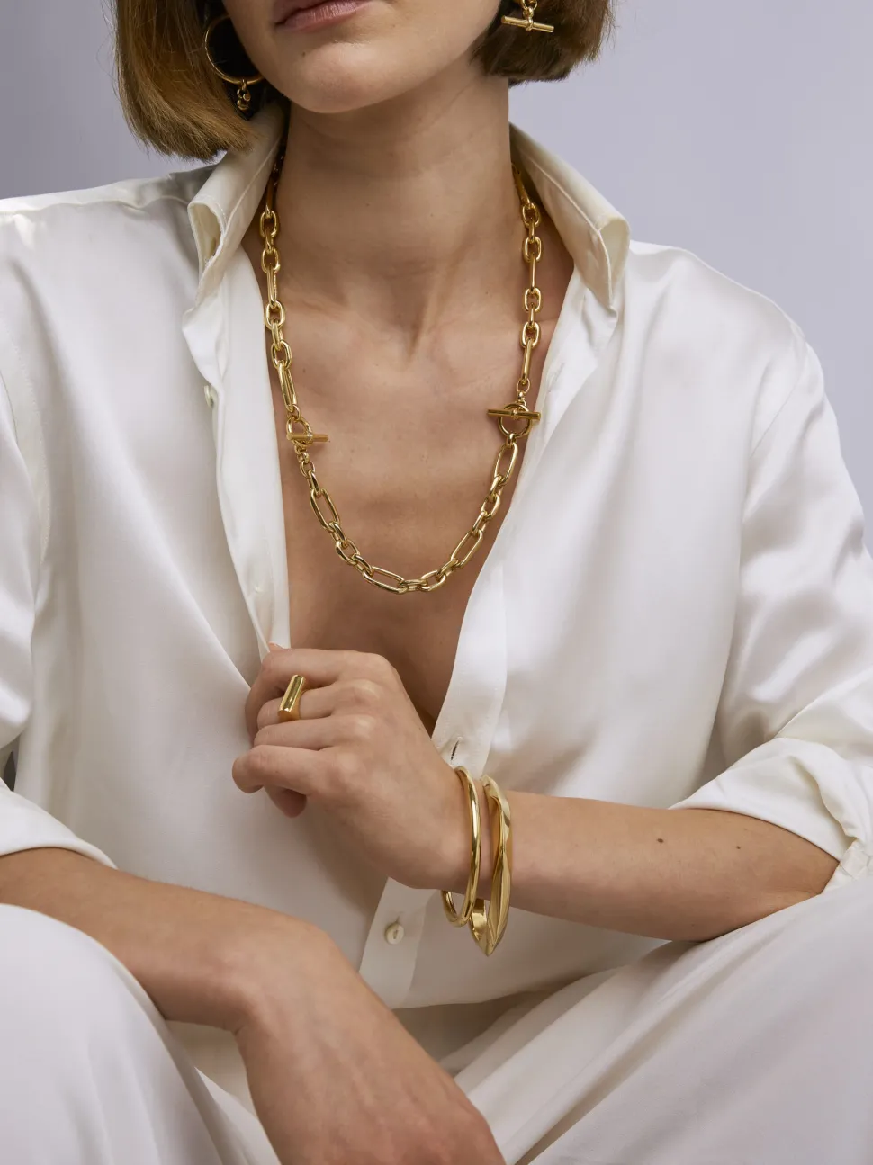 Small Gold Watch Chain Set